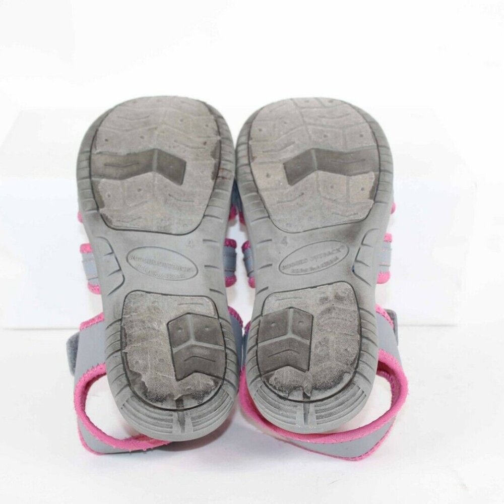 Rugged Outback Sz 4 Girls Gray Pink Slingback Manmade Athletic Shoe - Picture 6 of 7